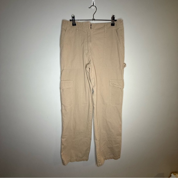 White Fox Boutique Pants - White Fox Boutique Tan Cargo Pants Womens Small Beige Cotton Utility Straight